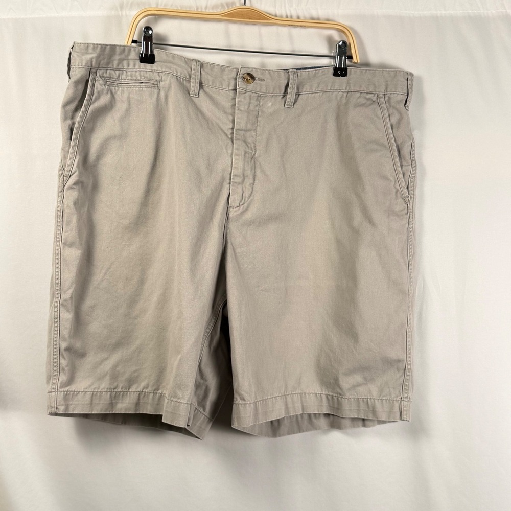 Polo Ralph Lauren Classic Fit Chino Shorts Flat Front Tan Khaki Cotton Mens 43